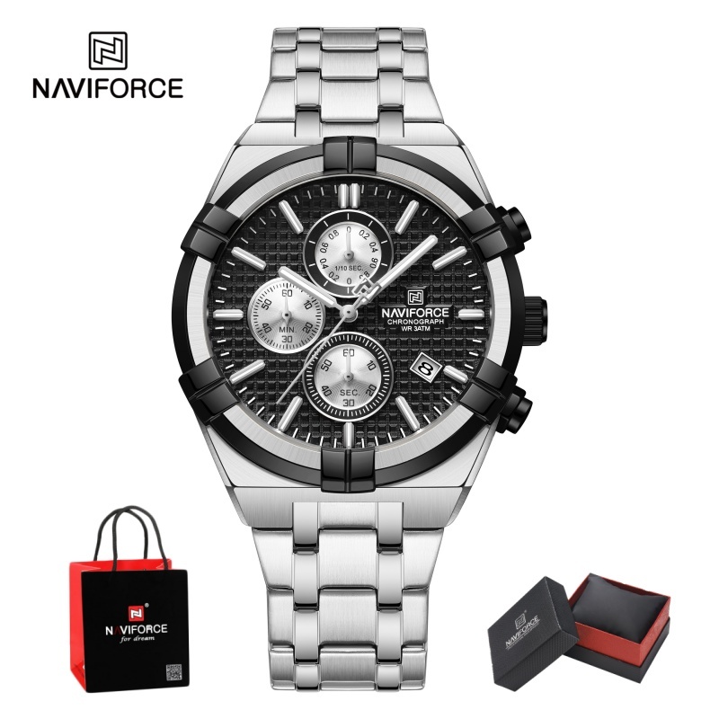 Jewelry For Watches - NAVIFORCE メンズ クォーツ クロノグラフ 腕時計 防水