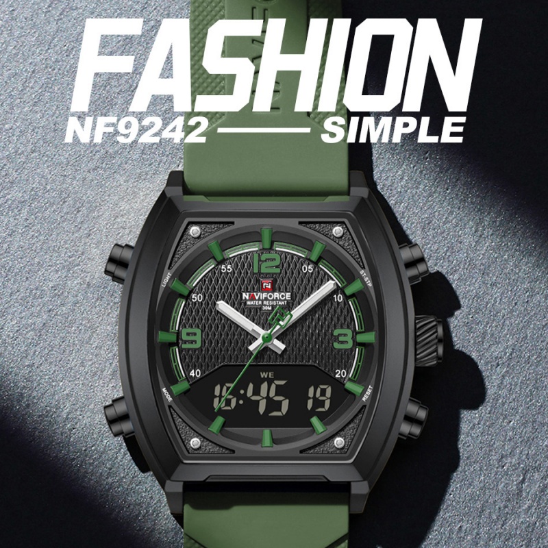 NAVIFORCE メンズデュアルディスプレイ腕時計 3AT - Watch Display Box のレビューと価格