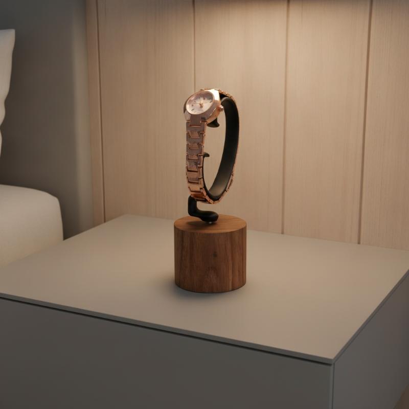 1個入り木製C型腕時計ホルダー ジュエリーオーガナイザー デ - Jewelry And Watches Inc のレビューと価格
