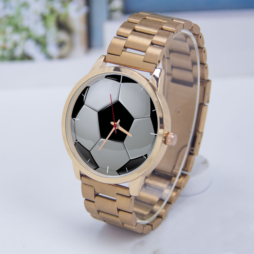 サッカー フットボール デザイン ファン シルバー メンズ腕 - Jewelry For Watches のレビューと価格
