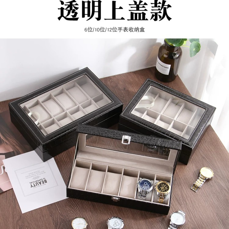 ヨーロッパの革製時計収納ボックスギフト包装ストールディスプレ - Watch Display Box のレビューと価格