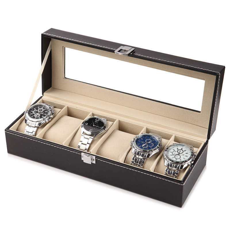ヨーロッパの革製時計収納ボックスギフト包装ストールディスプレ - Watch Display Box のレビューと価格
