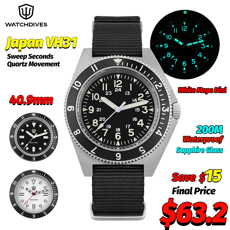 Watchdives WD1972 クォーツ時計サファイア夜 - Jewelry For Watches のレビューと価格