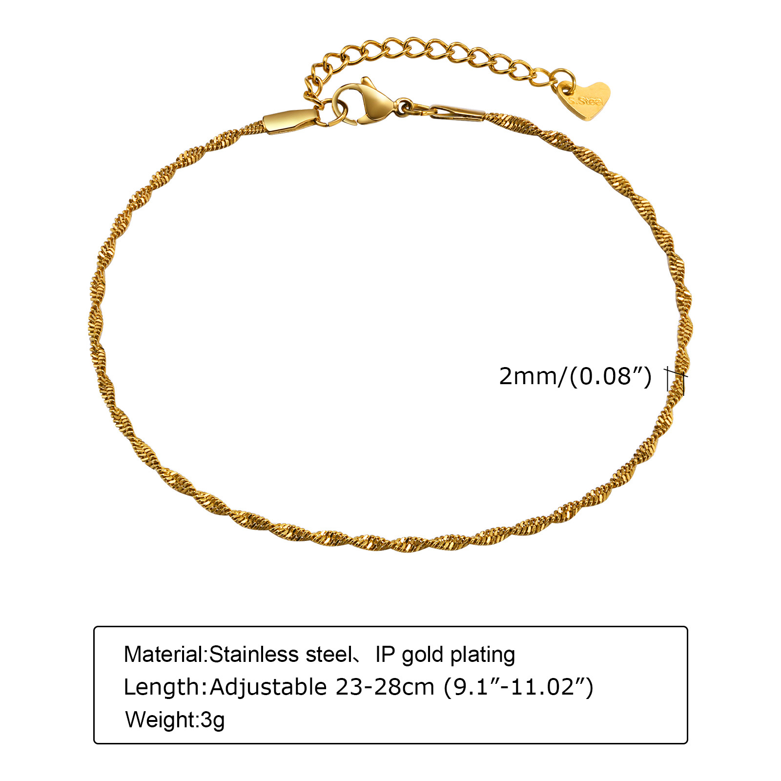 女性のためのシックなステンレス鋼の防水ウェーブチェーン,ビー - Jc Jewelry & Watches Photos のレビューと価格